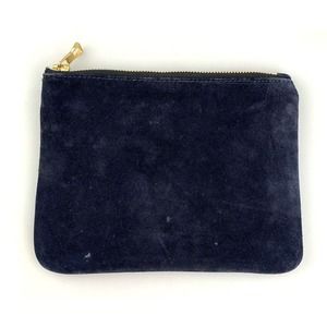 Balmain X H&M Bag Leather Pouch Designer Black Suede